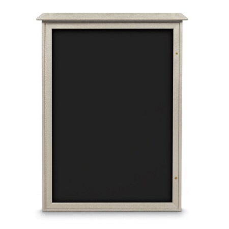 United Visual Products Indoor Enclosed Combo Board, 72"x36", White Frame/Black Porc & Rubber UVCB7236W-BLKPORC-RUBBER